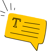Illustration of a speech bubble.