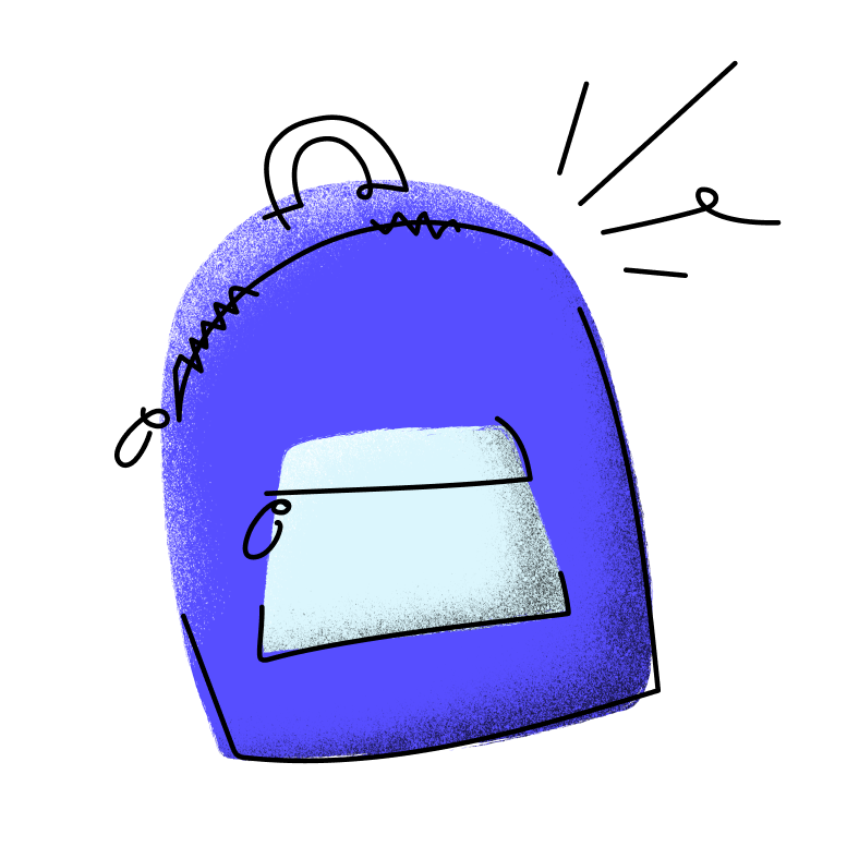 an graphic illustration of a backpack